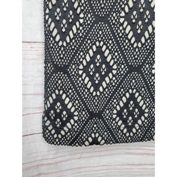 Renee C Stitch Fit Elvira Lace Pencil Black Large U.S.A Made Skirt Poly/Spandex - Picture 3 of 12